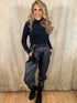 Belted PU Leather Magic Trousers